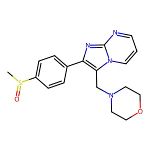 Imidazo(1,2-a)pyrimidine, 2-(4-(methylsulfinyl)phenyl)-3-(4-morpholinylmethyl)- structure