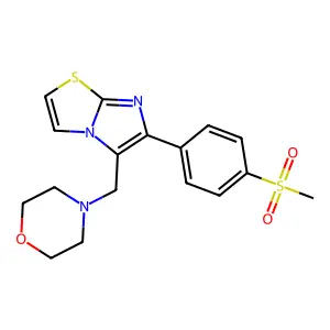 Imidazo(2,1-b)thiazole, 6-(p-methylsulfonylphenyl)-5-(morpholinomethyl)- structure