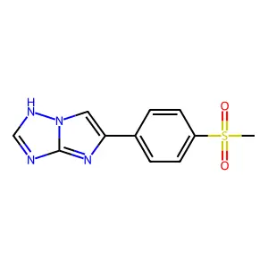 1H-Imidazo(1,2-b)-s-triazole, 5-(p-methylsulfonylphenyl)- structure