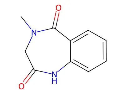 4-methyl-2,3,4,5-tetrahydro-1H-1,4-benzodiazepine-2,5-dione structure