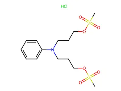 1-Propanol, 3,3'-(phenylimino)di-, dimethanesulfonate (ester), hydrochloride structure