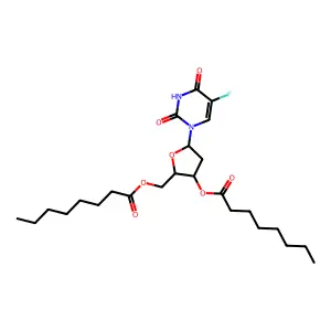 3',5'-Dioctanoyl-5-fluoro-2'-deoxyuridine structure