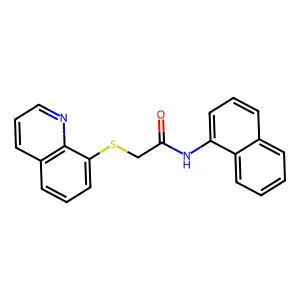 N-naphthalen-1-yl-2-quinolin-8-ylsulfanylacetamide structure