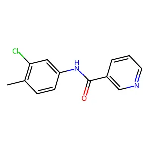 N-(3-chloro-4-methylphenyl)pyridine-3-carboxamide structure