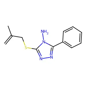 3-(2-Methylprop-2-enylthio)-5-phenyl-1,2,4-triazole-4-ylamine structure