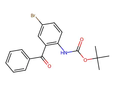 tert-butyl N-(2-benzoyl-4-bromophenyl)carbamate structure