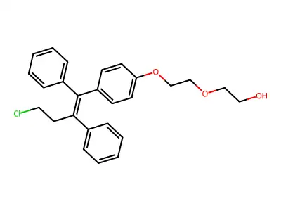2-[2-(4-Chloro-1,2-diphenylbut-1-enoxy)ethoxy]ethanol structure
