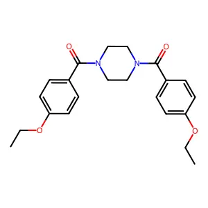 1,4-Bis(4-ethoxybenzoyl)piperazine structure