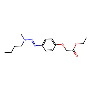 Ethyl 2-[4-(butyl-methyl-amino)diazenylphenoxy]acetate structure
