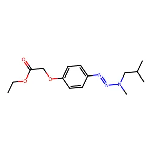 Ethyl 2-[4-[[methyl(2-methylpropyl)amino]diazenyl]phenoxy]acetate structure