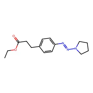 Ethyl 3-{4-[(E)-(pyrrolidin-1-yl)diazenyl]phenyl}propanoate structure