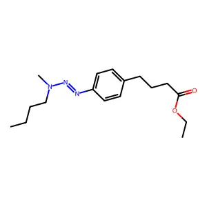 Ethyl 4-{4-[(1e)-3-butyl-3-methyltriaz-1-en-1-yl]phenyl}butanoate structure