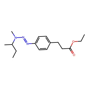 Ethyl 3-{4-[(1e)-3-(butan-2-yl)-3-methyltriaz-1-en-1-yl]phenyl}propanoate structure