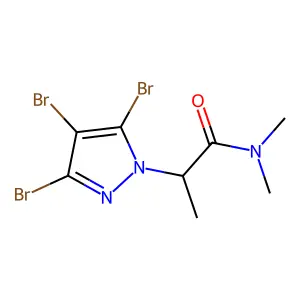 3,4,5-tribromo-N,N,alpha-trimethyl-1H-pyrazole-1-acetamide structure