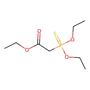 Acetic acid, (diethoxyphosphinothioyl)-, ethyl ester structure
