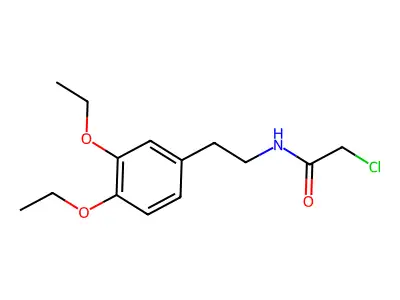 2-chloro-N-[2-(3,4-diethoxyphenyl)ethyl]acetamide structure