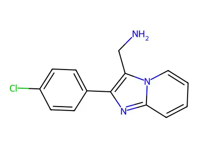 (2-(4-Chlorophenyl)imidazo[1,2-a]pyridin-3-yl)methanamine structure