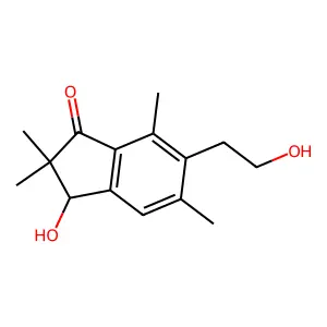 (3R)-2,3-Dihydro-3-hydroxy-6-(2-hydroxyethyl)-2,2,5,7-tetramethyl-1H-inden-1-one structure