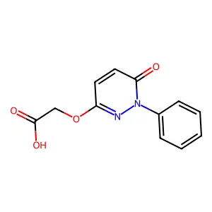 2-[(6-Oxo-1-phenyl-1,6-dihydro-3-pyridazinyl)oxy]acetic acid structure