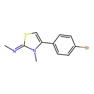 4-(4-bromophenyl)-N,3-dimethyl-1,3-thiazol-2-imine structure