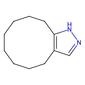1H-Cyclodecapyrazole, 4,5,6,7,8,10,11-octahydro- structure