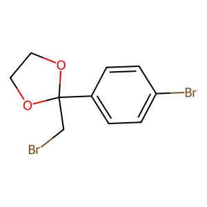 2-(Bromomethyl)-2-(4-bromophenyl)-1,3-dioxolane structure