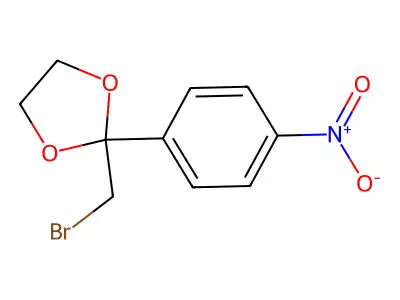 2-(Bromomethyl)-2-(4-nitrophenyl)-1,3-dioxolane structure