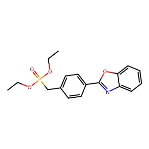2-[4-(Diethoxyphosphorylmethyl)phenyl]-1,3-benzoxazole structure