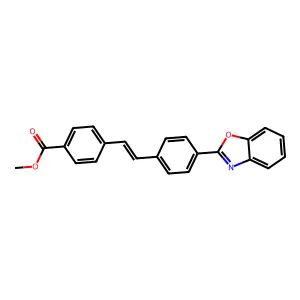 Benzoic acid, 4-[2-[4-(2-benzoxazolyl)phenyl]ethenyl]-, methyl ester structure