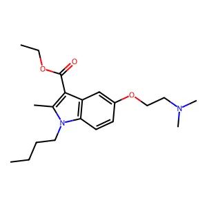 ethyl 1-butyl-5-(2-(dimethylamino)ethoxy)-2-methyl-1H-indole-3-carboxylate structure