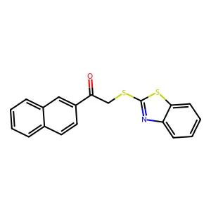 2-[(Benzothiazole-2-ylthio)acetyl]naphthalene structure