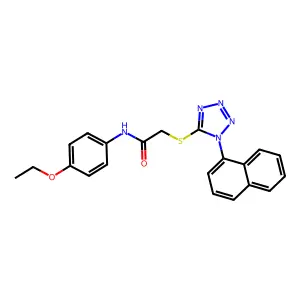 N-(4-ethoxyphenyl)-2-(1-naphthalen-1-yltetrazol-5-yl)sulfanylacetamide structure