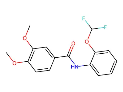 N-[2-(difluoromethoxy)phenyl]-3,4-dimethoxybenzamide structure