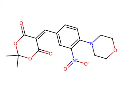 2,2-DIMETHYL-5-[(4-MORPHOLINO-3-NITROPHENYL)METHYLENE]-1,3-DIOXANE-4,6-DIONE structure