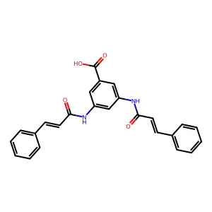 3,5-Bis(cinnamoylamino)benzoic acid structure