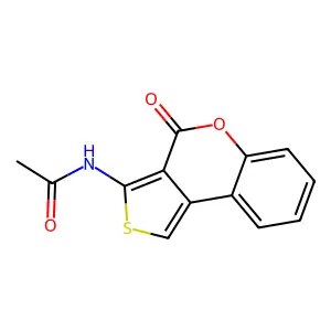 N-(4-Oxo-4H-thieno[3,4-c]chromen-3-yl)acetamide structure