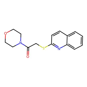 1-Morpholino-2-(quinolin-2-ylthio)ethanone structure