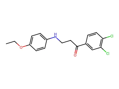 1-(3,4-Dichlorophenyl)-3-(4-ethoxyanilino)-1-propanone structure