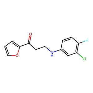 3-(3-Chloro-4-fluoroanilino)-1-(furan-2-yl)propan-1-one structure