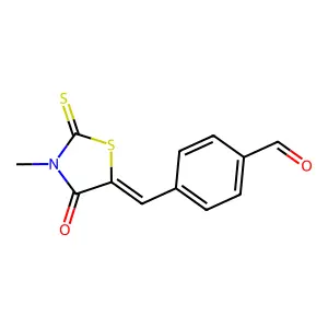4-(3-Methyl-4-oxo-2-thioxo-thiazolidin-5-ylidenemethyl)-benzaldehyde structure