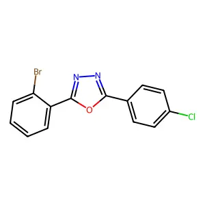 2-(2-Bromophenyl)-5-(4-chlorophenyl)-1,3,4-oxadiazole structure