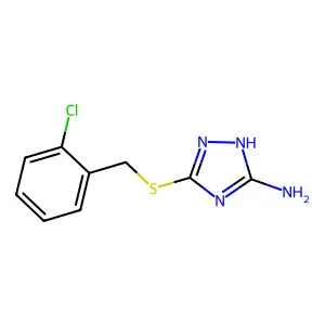 3-[(2-chlorobenzyl)sulfanyl]-1H-1,2,4-triazol-5-ylamine structure
