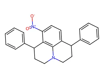 8-nitro-1,7-diphenyl-2,3,6,7-tetrahydro-1H,5H-pyrido[3,2,1-ij]quinoline structure