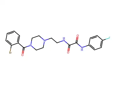 N-[2-[4-(2-bromobenzoyl)piperazin-1-yl]ethyl]-N'-(4-fluorophenyl)oxamide structure