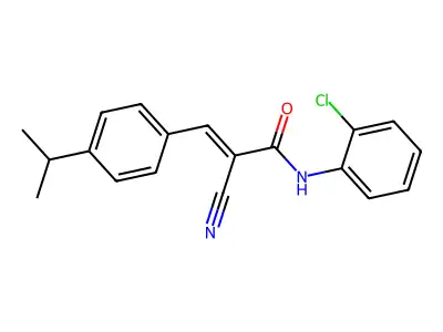 (E)-N-(2-chlorophenyl)-2-cyano-3-(4-propan-2-ylphenyl)prop-2-enamide structure