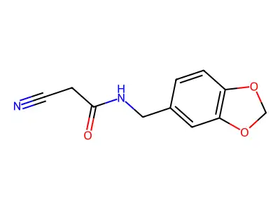 N-(1,3-benzodioxol-5-ylmethyl)-2-cyanoacetamide structure