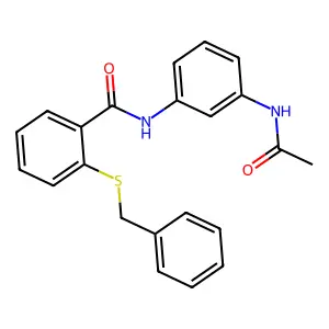 N-(3-乙酰氨基苯基)-2-苄基硫基苯甲酰胺 structure