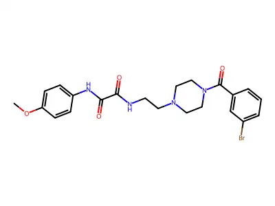 N-[2-[4-(3-bromobenzoyl)piperazin-1-yl]ethyl]-N'-(4-methoxyphenyl)oxamide structure