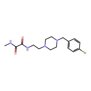 N'-[2-[4-[(4-bromophenyl)methyl]piperazin-1-yl]ethyl]-N-methyloxamide structure