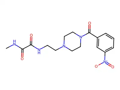 N-methyl-N'-[2-[4-(3-nitrobenzoyl)piperazin-1-yl]ethyl]oxamide structure
